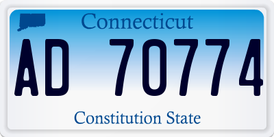 CT license plate AD70774