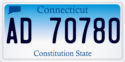 CT license plate AD70780