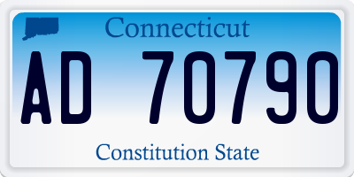 CT license plate AD70790