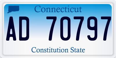 CT license plate AD70797