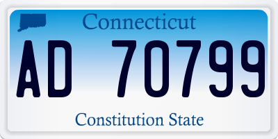 CT license plate AD70799
