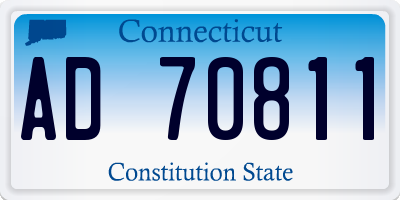 CT license plate AD70811