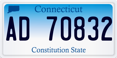 CT license plate AD70832