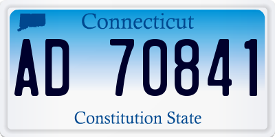 CT license plate AD70841