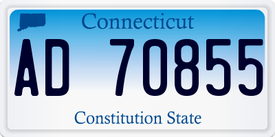 CT license plate AD70855