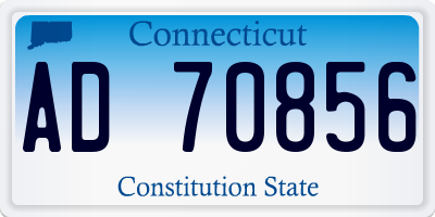 CT license plate AD70856