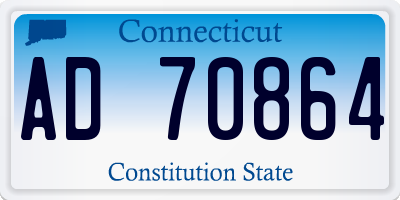CT license plate AD70864