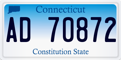 CT license plate AD70872