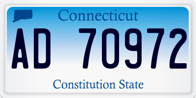 CT license plate AD70972