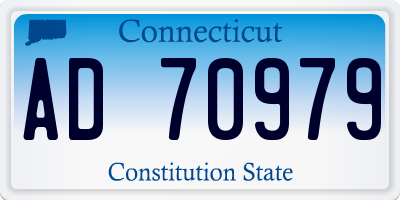 CT license plate AD70979