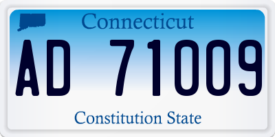 CT license plate AD71009