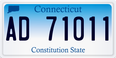 CT license plate AD71011