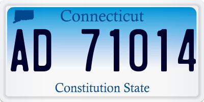 CT license plate AD71014