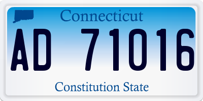 CT license plate AD71016