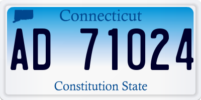CT license plate AD71024
