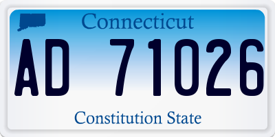 CT license plate AD71026