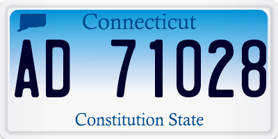 CT license plate AD71028