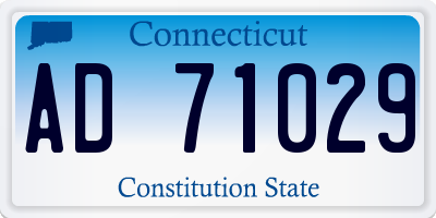 CT license plate AD71029