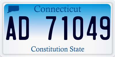 CT license plate AD71049