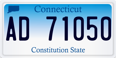 CT license plate AD71050