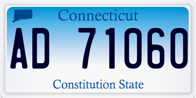 CT license plate AD71060