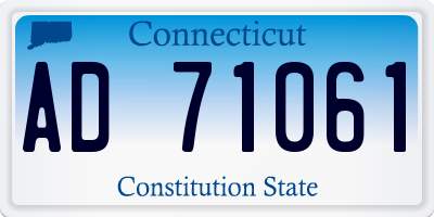 CT license plate AD71061