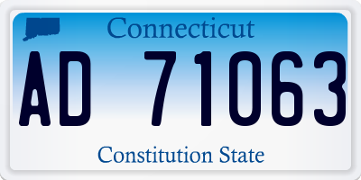 CT license plate AD71063
