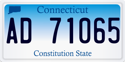 CT license plate AD71065