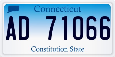 CT license plate AD71066