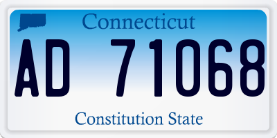 CT license plate AD71068