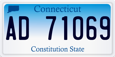 CT license plate AD71069