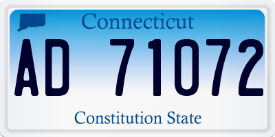 CT license plate AD71072