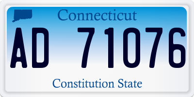 CT license plate AD71076