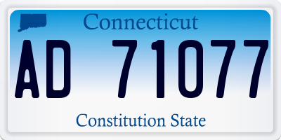 CT license plate AD71077