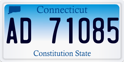 CT license plate AD71085