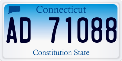CT license plate AD71088