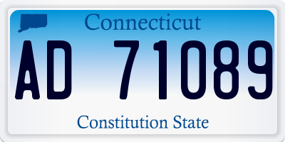 CT license plate AD71089