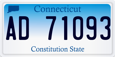 CT license plate AD71093