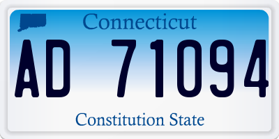 CT license plate AD71094