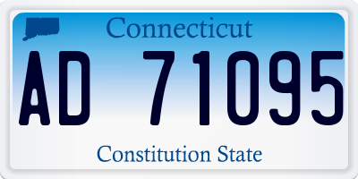 CT license plate AD71095