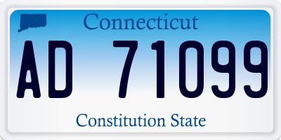 CT license plate AD71099