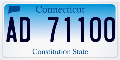 CT license plate AD71100