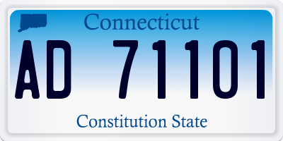 CT license plate AD71101
