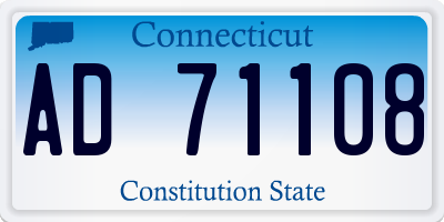 CT license plate AD71108