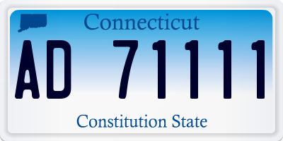CT license plate AD71111