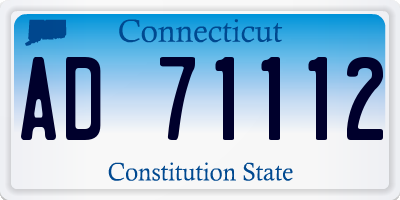 CT license plate AD71112