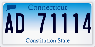 CT license plate AD71114