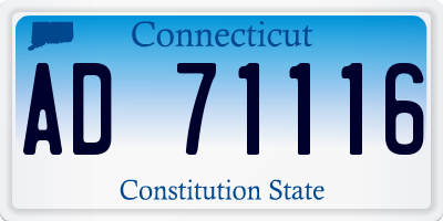 CT license plate AD71116