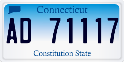 CT license plate AD71117