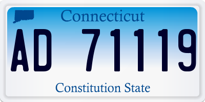 CT license plate AD71119